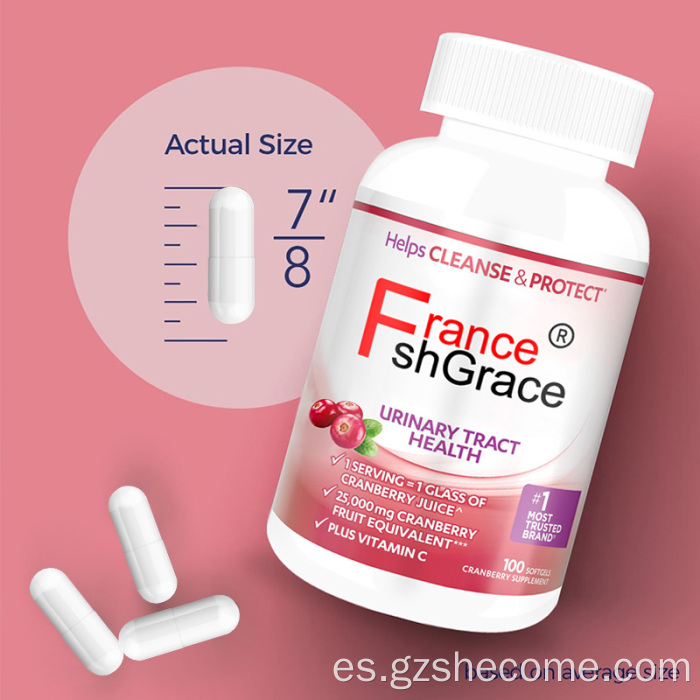 El suplemento de arándano admite la salud del tracto urinario de descarga